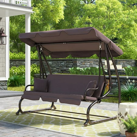 Belleze Outdoor Canopy Porch Swing/Bed Hammock Tilt Canopy with Steel Frame - Walmart.com