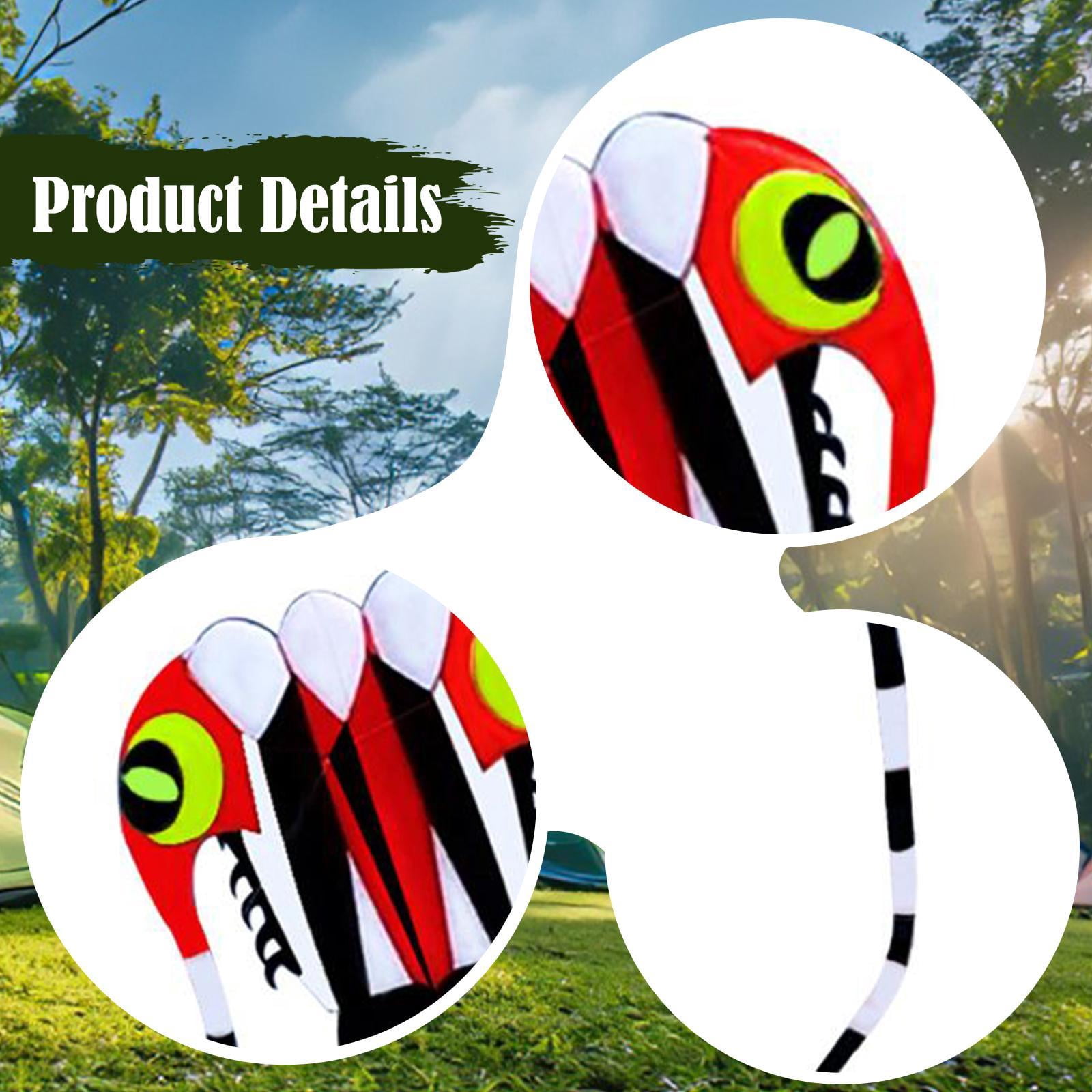 QccHieUs Trilobite Kite 98ft Line Cartoon Portable Soft Parafoil Kite for Children Adults