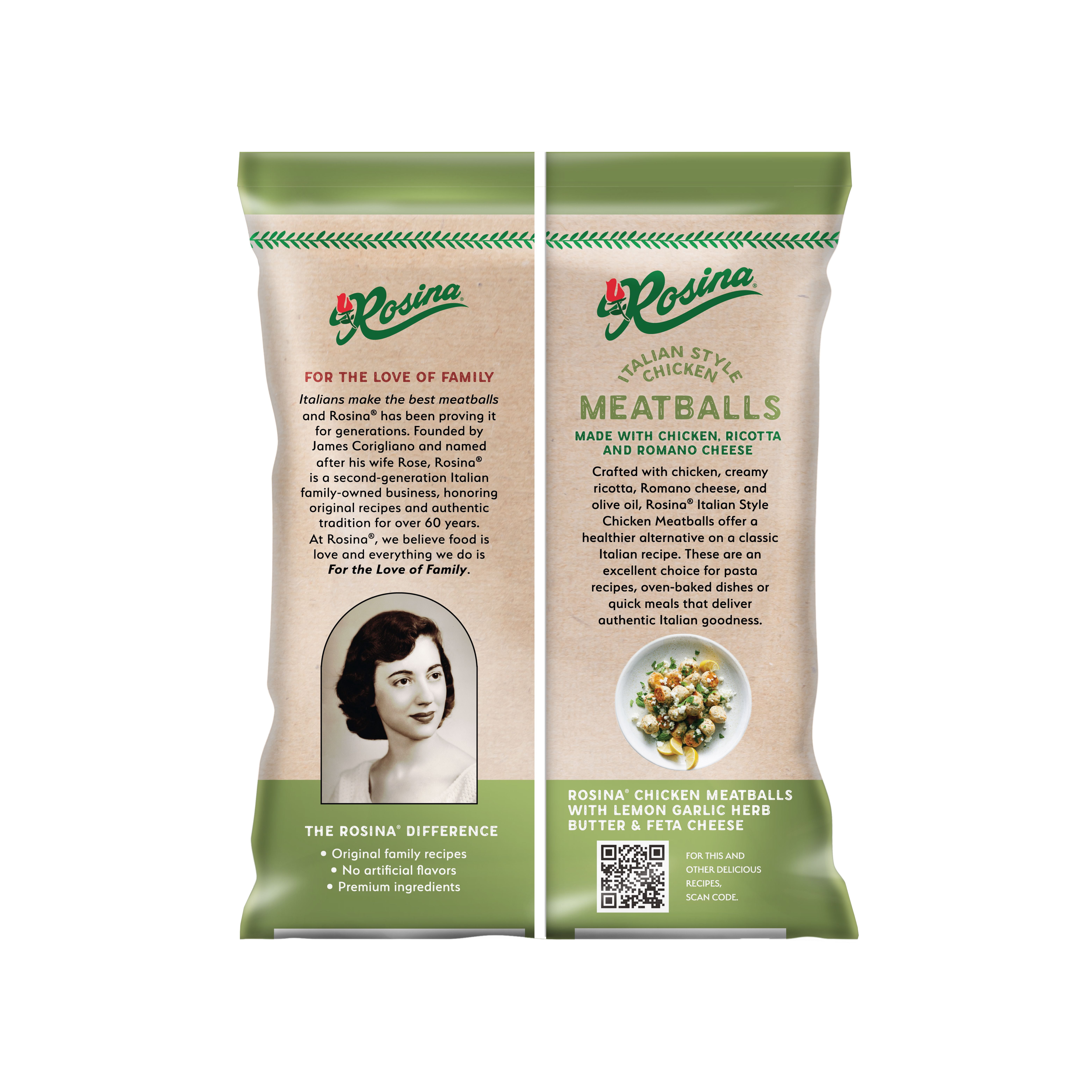 Rosina Chicken Meatballs, 22 oz Bag (Frozen)