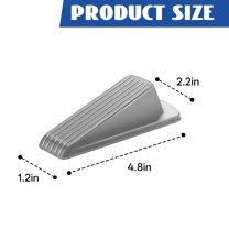 LAMIRO 4Pcs Door Stoppers for Bottom of Door,Easy Installation Under Door Noise Stopper,Freely Adjust the Door Opening Angle Decorative Door Stoppers,gray dark gray