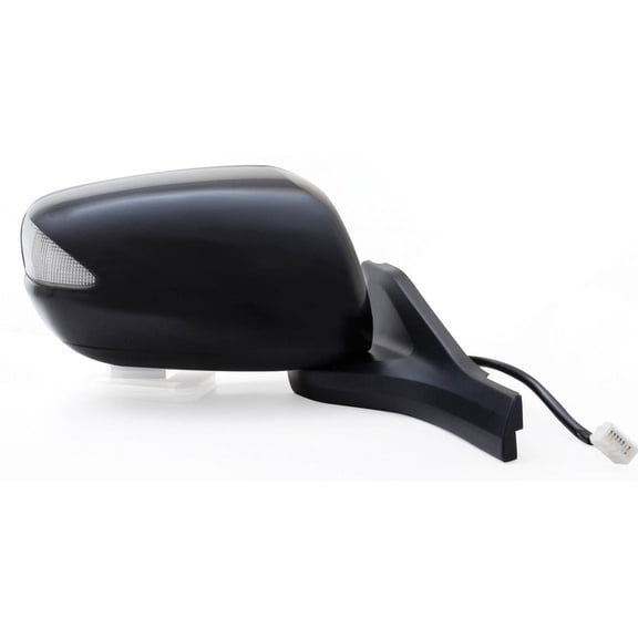 63597H - Fit System Passenger Side Mirror for 10-14 Honda Insight EX Model, black, PTM cover, w/ turn signal, foldaway, Heated Power