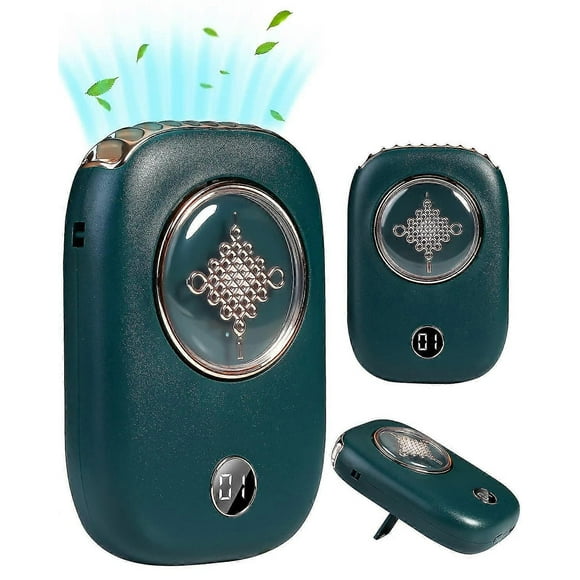 Mini ventilador portátil recargable personal de 3 velocidades, batería de 2000 mAh, con pantalla LED y cable