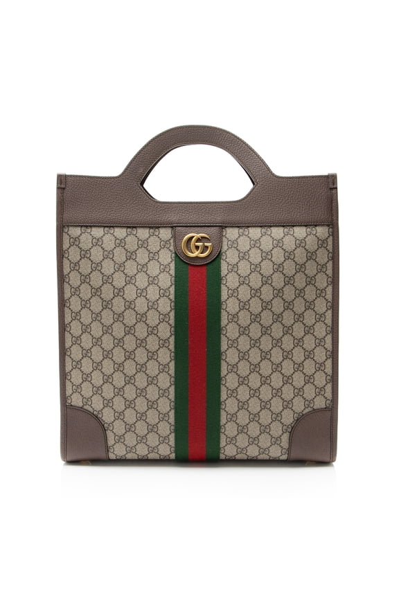 Pre-Owned Gucci GG Supreme Ophidia Open Handle Tote