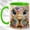 Green, variant on Jeweled Turtle Coffee Mug, Fantasy Animal Mug, Ceramic 11 oz