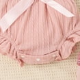 thumbnail image 6 of WIBACKER Baby Girls Cotton Jacquard Playsuits Ruffled Bodysuit+Headband Sleeveless Romper Bowknot Jumpsuit Infant Summer Clothes, 6 of 9
