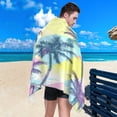 thumbnail image 5 of Qxltty Palm Tree Silhouettes Beach Towel Sand Free Bath Towel Absorbent Quick Dry Soft Lightweight Blanket for Travel Gym Camping 60x30in, 5 of 9