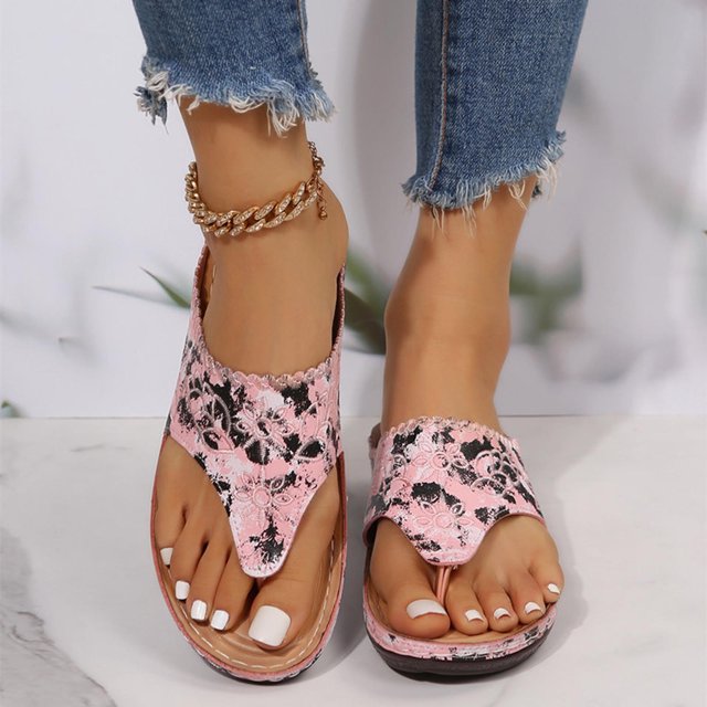 New Flower Sandalias de mujer Chanclas Zapatos de mujer con cuña Wmkox8yii nm8451