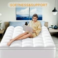 thumbnail image 6 of Mattress Topper King,Extra Thick Mattress Pad Cover for Back Pain,Cooling Mattress Protector with 8-21 Inch Deep Pocket,Overfilled Down Alternative Filling, 6 of 13