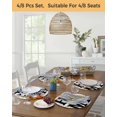 thumbnail image 5 of 15 Inch Round Placemats Set of 6, Thanksgiving Non Slip Heat Insulation PP Table Mats, Fall Pumpkin Vintage Grey Wood Grain Washable Place Mats for Kitchen Dining Party Table Decor, 5 of 7