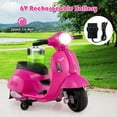 thumbnail image 4 of Licensed Vespa Kids Motorcycle by OLAKIDS, 6V Battery Powered Motorbike for Toddlers with Training Wheels, Horn, LED Lights, Electric Ride on Toys for Boys Girls Aged 18-36 Months, 4 of 9