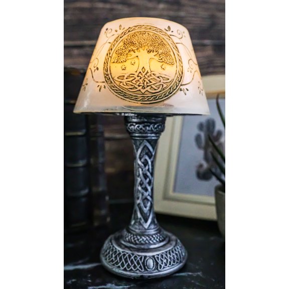 Celtic Sacred Tree Of Life Mini LED Night Light Figurine 7"H Table Courtesy Lamp