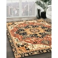 thumbnail image 3 of Ahgly Company Machine Washable Indoor Square Abstract Dark Sienna Brown Area Rugs, 7' Square, 3 of 7
