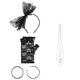 thumbnail image 1 of Advancent 1 Set Fancy Dress Costume Fishnet Clothing Gloves Accessories Women Supply Outfits 80s Party Special for Halloween Type3 NO3, 1 of 6