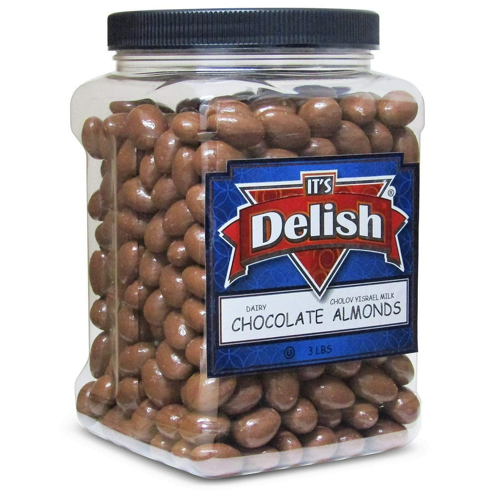 Gourmet Milk Chocolate Covered Almonds by Its Delish 3 LBS Jumbo