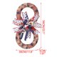 thumbnail image 3 of Guirnaldas de otoño, flores artificiales, corona, enredaderas colgantes, adornos colgantes Corona doble del Día de la Independencia Corona colgante conmemorativa de plantas de invierno de Navidad Coro, 3 of 5