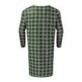 thumbnail image 5 of ZVNAΖH Men's Long Sleeve Plaid Gown Shirt Ultra-Soft Sleep Shirt Nightgown with Matching Fuzzy Hats, 5 of 6