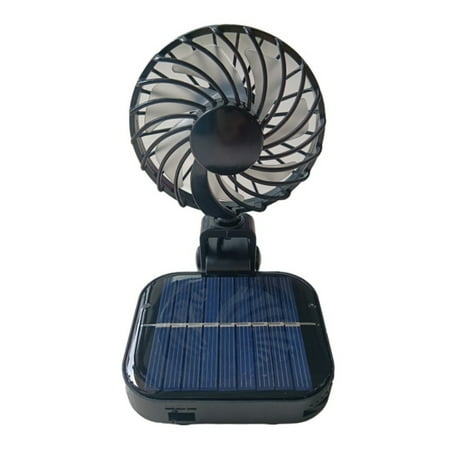 

MoreChioce Portable Clip-on Fan Solar-Powered Silent Fan Outdoor Camping Walking Hiking Fishing USB Rechargeable Cooling Fan Black