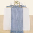 thumbnail image 6 of 1*Cheese Table Runner Pleated Cloth Cheesecloth Table Runner 10Ft Boho Rustic Black Cheese Cloth Table Runner for Decoration Wedding Easter Summer Decoration, 6 of 6
