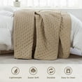 thumbnail image 3 of Beige King Size Quilt Bedding Set (106x96 Inch), 3 Pieces Soft Lightweight Bedspread Coverlet, Boho Summer Quilt King Size for All Season(1 Quilt, 2 Pillow Shams), 3 of 14