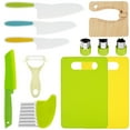 thumbnail image 2 of 12Pcs Kid Cutter Set Plastic Children Cooking Cutter Set with Cutting Board and Peeler Safe Toddler Kitchen Cutter Suit Fruit Vegetable Crinkle Cutter Serrated Edge Cutter for Kid, 2 of 11