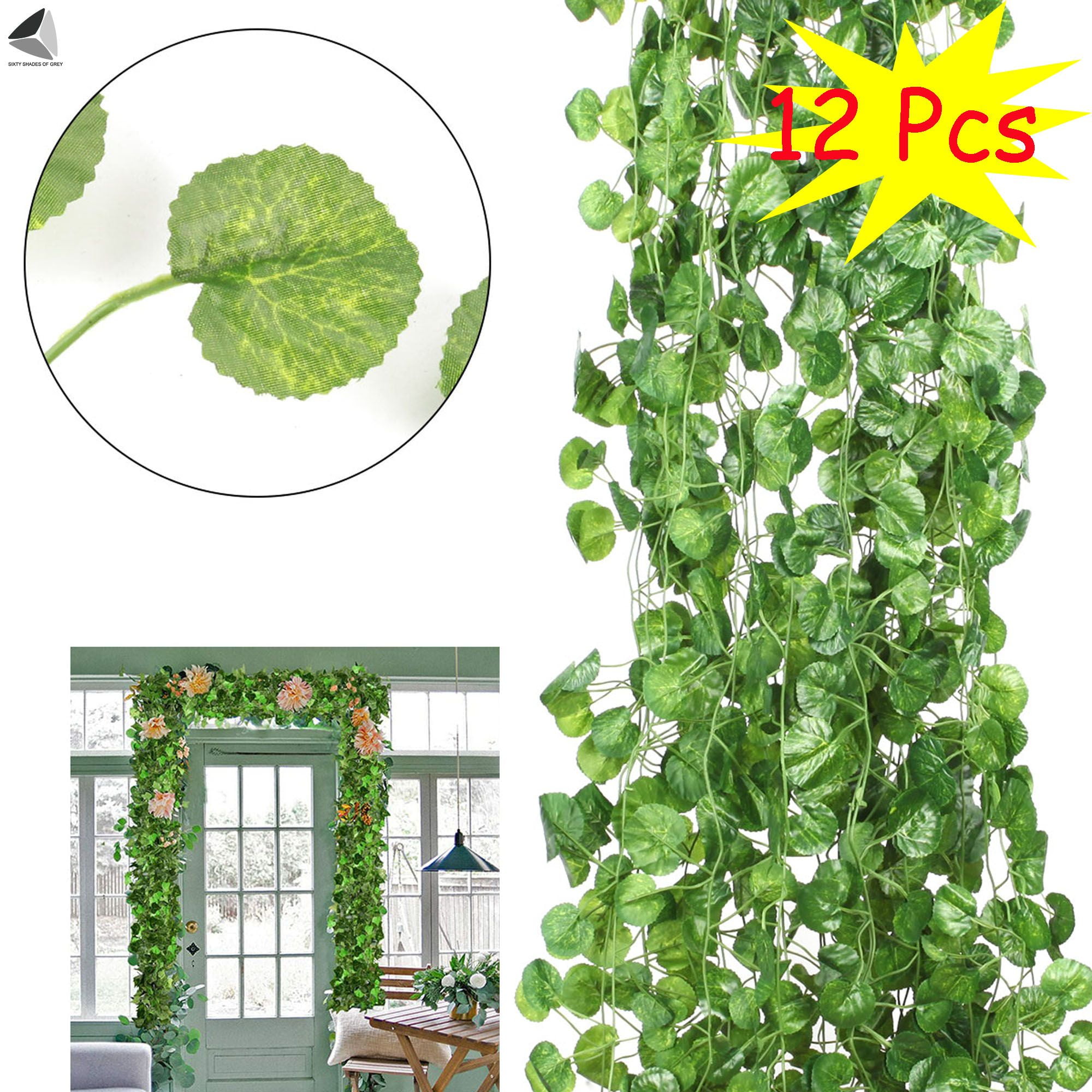 YOLETO 24 Pack Artificial Ivy Garland, 165Ft Fake Ivy Vines for Home Decor,  Faux Hanging Plants for Indoor Outdoor Greenery Aesthetics Decoration