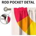 thumbnail image 3 of Mid Century Rainbow Window Curtain, Colorful Geometric Polka Dot Kids 2 Panels Rod Pocket Drapes, Long Window Treatments Do Not Fade Pattern Clear for Bedroom Living Room Bathroom-W84xL84in, 3 of 6