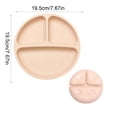 thumbnail image 3 of Cevemin 3 Compartment Silicone Suction Plate Anti-Slip Divided Toddler Plate Microwave Dishwasher Safe Food Tray for Baby Self Feeding, 3 of 6