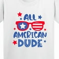 thumbnail image 4 of Inktastic 4th of July All American Dude with Red and Blue Glasses Youth T-Shirt, 4 of 5