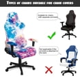 thumbnail image 5 of TSOVTHRID Galaxy Colorful Tie Dye Print 4 PCS Gaming Chair Covers Slipcovers Stretchy Gaming Chair Cover Set Dustproof Washable Office Desk Chair Cover with Armrest Covers, 5 of 7