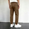 thumbnail image 4 of YaEYa Boys Cargo Pants Baggy Pull on School Uniform Pants Casual Drawstring Elastic Waisted Open Bottom Straight Leg Trousers with Pockets (Army Green,5-6 Years), 4 of 7