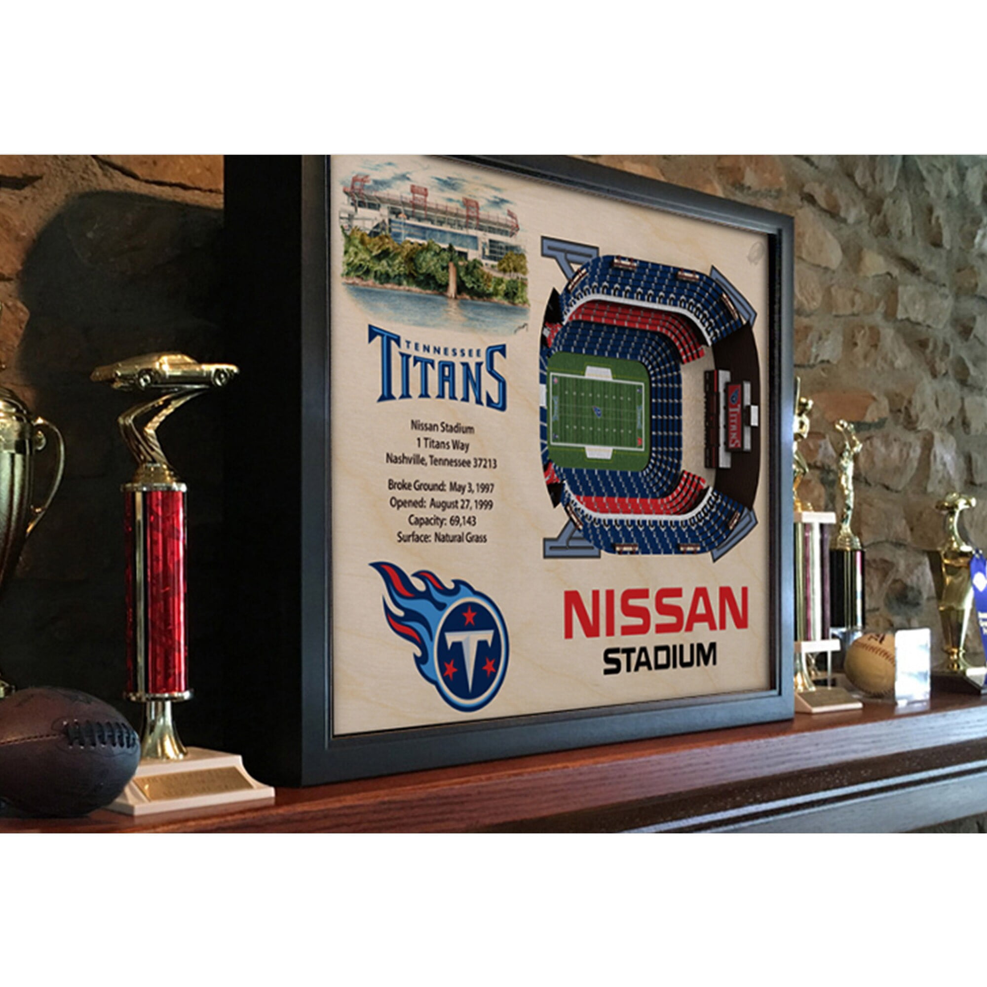 YouTheFan NFL Tennessee Titans 25-layer Stadiumview Wall Art