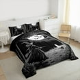 thumbnail image 3 of Manfei Happy Halloween Bedding Comforter Set,Black Witch Bats Twin Comforter Sets,Cute Cartoon Ghost Bedding Set For Kids,Luxury Bedroom Decor Reversible,2-Piece, 3 of 8