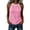 Pink, variant on Noric Women's Sleeveless Tank Tops Summer Casual Contrast Binding Halter Neck Loose Fit Tops