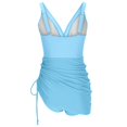 thumbnail image 3 of MSJUHEG One Piece Bathing Suit for Women,Swim Suits for Women 2025,Womens Tankini Bathing Suits,Plus Size Swimsuit for Women,Bathing Suit for Women,High Cut Backless,Ruched Monokinis Blue 1 2XL, 3 of 6