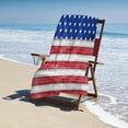thumbnail image 4 of Bath Towel, Quick Dry, for Wooden American Flag Beach Towel for Travel, Swim, Pool, Camping, Outdoors and Sports Towel Lightweight, Compact and Sand Free 31x51 Inch, 4 of 13