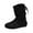Black, variant on Fashion Suede Ankle Boots With Rear Lace Up Design Comfortable Casual Footwear Ideal For Autumn Winter
