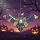 thumbnail image 4 of Decoraciones de Halloween, adornos de Halloween, regalos de Halloween, muñecos divertidos de Halloween, juguetes de regalo, adornos decorativos, luz de murciélago sinfónica de plástico, 4 of 7