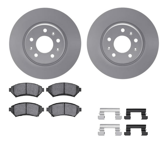 Dynamic Friction Company Front Geospec Brake Rotors with 5000 Advanced Brake Pads includes Hardware 4512-46064