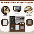 thumbnail image 5 of Costway Kid’s Pretend Play Kitchen Toddler Kitchen Playset with Blackboard Brown, 5 of 11