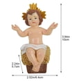 thumbnail image 3 of Jiibva Baby Jesus Figure Mini Desktop Child Jesus Figure Doll Sculpture Resin Statue Holiday Ornament Statue Figurines, 3 of 7
