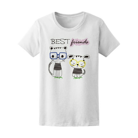Cute Cat And Dog Best Friends Tee Women's -Image by