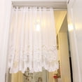 thumbnail image 1 of Cenefas para ventanas con diseño de estilo rústico para la cocina con detalles de pompones de moda, cortinas de punto hueco que adoptan el estilo rústico con propiedades de filtrado de luz, color, 1 of 5