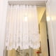 thumbnail image 1 of Cortinas de punto hueco de amplia aplicación para tela de poliéster de primera calidad, cenefas de ventana de diseño elegante para cocina con flores románticas y patrones de ramas, color blanco, 1 of 5