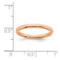 thumbnail image 2 of 925 Sterling Silver Stackable Pink Plated Polished Ring Size 10 Stackable Ring for Women - 2.3 Grams, 2 of 2