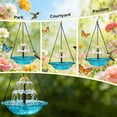 thumbnail image 4 of Hanging Bird Bath with Solar Fountain, 2026 New Solar Cascade Fountain, Outdoor with Solars Pump & Glass Bowl, Garden Gift Yard Patio Backyard Decoration, 4 of 7