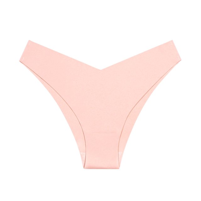 Sous-vêtements pour Femmes Culottes Bikini Extensibles Taille Basse Hipster en Forme de V Demi-Couverture de Hanches Culottes Basiques Invisibles String Sans Trace sous-Vêtements Triangulaires