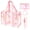 Pink, variant on Iridescent Beach Tote Bag for Women Large Zipper Beach Pool Swim Bag with Phone Pouch Beach Tote Bag Adjustable Strap Packable Foldable