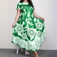 thumbnail image 2 of Ruimatai Robe Décontractée Grande Taille pour Femmes Manches Courtes Col Rond Été Fluide Confortable Élégante Imprimée Plage Fête T-Shirt Robe, 2 of 6