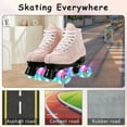 thumbnail image 5 of JieC Roller Skates, Adjustable Roller Skates with Glowing Wheels, for Girls, Teenagers, Pink (Women's 9 / Men's 8), 5 of 9