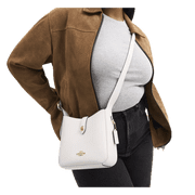 Coach Women’s Hadley Mini Crossbody Bag in Pebbled Leather (Chalk)